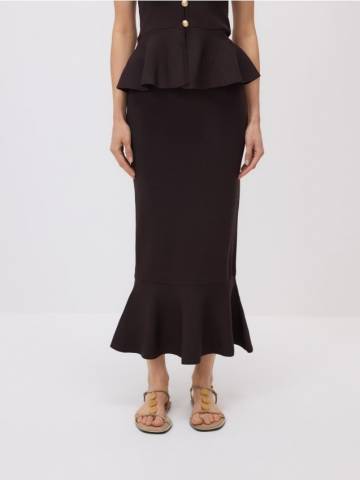 Reserved - LADIES` SKIRT - коричневий - 391BX-88X Reserved - LADIES` SKIRT - коричневий - 391BX-88X