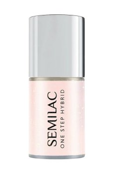 Уценка! Гель-лак для ногтей Semilac One Step Hybrid, S257 Naked Glitter Rose, 5 мл