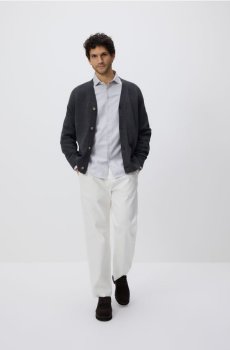 Reserved - Сорочка slim fit із високим вмістом бавовни - світло-сірий - 533HT-09X