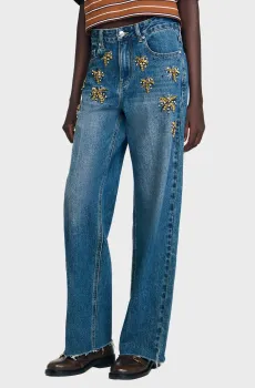 Женские синие джинсы Синий 36 Sandro SFPJE00788_Blue Jean