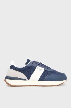 Мужские темно-синие кроссовки BUSTER  KNIT M Синий 41 Pepe Jeans PMS60039