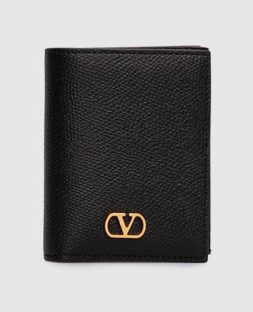 Черный кожаный портмоне Vlogo