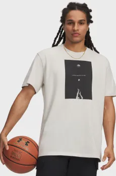 Мужская белая футболка Curry Greatest Shooter Tee Белый XL Under Armour 6009781-110