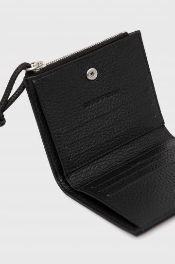 Кожаный кошелек Emporio Armani мужской цвет чёрный Кожаный кошелек Emporio Armani мужской цвет чёрный