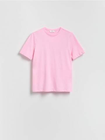 Reserved - Футболка з мерсеризованої бавовни - рожевий - VP669-30X