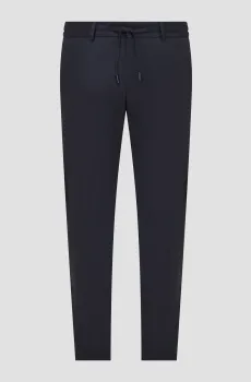 Мужские темно-синие шерстяные брюки Синий XXL Karl Lagerfeld 533083.255056;690