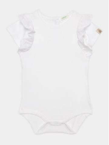 United Colors Of Benetton Дитяче боді 3P4ZAB00D Білий Regular Fit United Colors Of Benetton Дитяче боді 3P4ZAB00D Білий Regular Fit