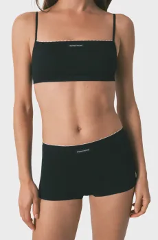 Женские черные трусики Черный L womensecret 5123003