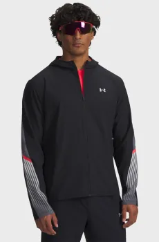Мужская чорная ветровка UA Velociti Storm Hooded Jkt Черный XXL Under Armour 6005900-001