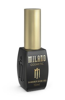 Камуфлирующая цветная база для гель-лака Milano Cosmetic Shimmer Base Gel с шиммером, 023, 10 мл