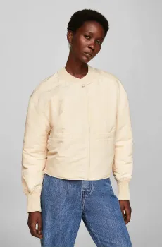 Женский бежевый бомбер CLEAN PADDED BOMBER Бежевый M Tommy Hilfiger WW0WW40474