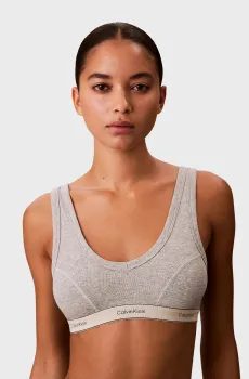 Женский серый бюстгальтер LIGHTLY LINED TRAINGLE BRALETTE Серый L Calvin Klein LV00QF8594