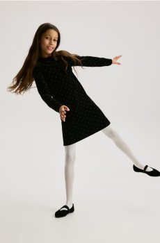 Reserved - Оксамитова сукня з бантом - чорний - 275FW-99X