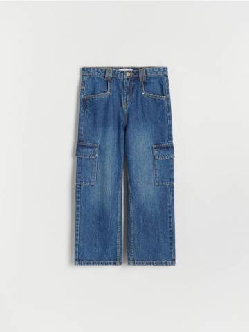 Reserved - Джинси wide leg cargo - синій - 509AW-55J Reserved - Джинси wide leg cargo - синій - 509AW-55J