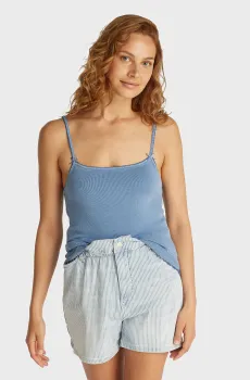 Женский синий топ TJW SLIM GMD RIB STRAP TOP Синий XS Tommy Jeans DW0DW19505