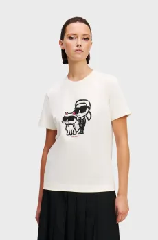 Женская белая футболка IKON SKETCH DUO Белый M Karl Lagerfeld A1W17129