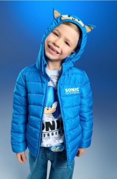 Квіткова куртка з капюшоном 3D Sonic the Hedgehog - синій