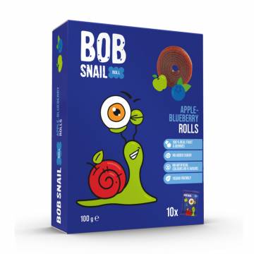 Натуральные конфеты Bob Snail Яблоко-черника, 10*10 г Натуральные конфеты Bob Snail Яблоко-черника, 10*10 г