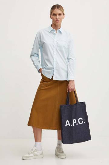 Хлопковая рубашка A.P.C. chemise boyfriend brodee женская relaxed классический воротник COEVD.F12550 Хлопковая рубашка A.P.C. chemise boyfriend brodee женская relaxed классический воротник COEVD.F12550