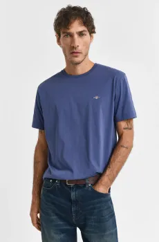 Мужская синяя футболка REG SHIELD Синий XL Gant 2003184