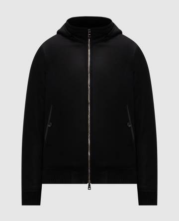 Черная куртка из шерсти и кашемира