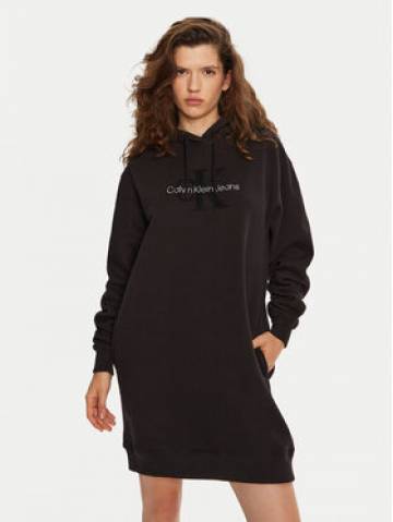 Calvin Klein Jeans Трикотажна сукня Chenille J20J224685 Чорний Relaxed Fit Calvin Klein Jeans Трикотажна сукня Chenille J20J224685 Чорний Relaxed Fit