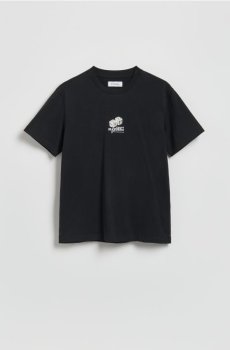 Reserved - Футболка вільного крою з принтом - чорний - WD044-99X