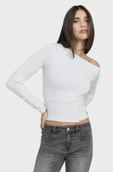 Женский белый лонгслив Белый S Tally Weijl STSCOBEFA