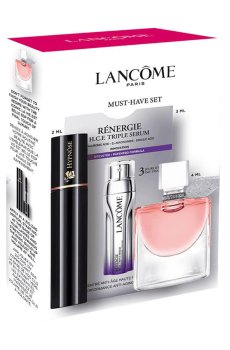Парфюмированный набор женский Lancome La Vie Est Belle Set (парфюмированная вода, 4 мл + сыворотка, 3 мл + тушь, 2 мл)
