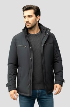 Мужская темно-синяя куртка со скрытым капюшоном AS-122-Oktan-navy