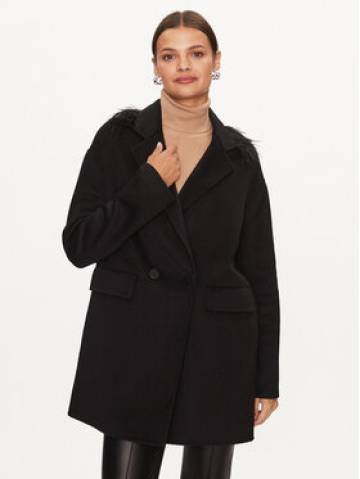 TWINSET Вовняне пальто 232TP2011 Чорний Regular Fit TWINSET Вовняне пальто 232TP2011 Чорний Regular Fit