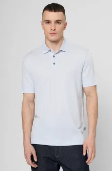 Мужское голубое поло Голубой XL BOSS 50555099;530