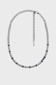 Мужское серебристое ожерелье Серебряный ONESIZE Diesel DX1576931