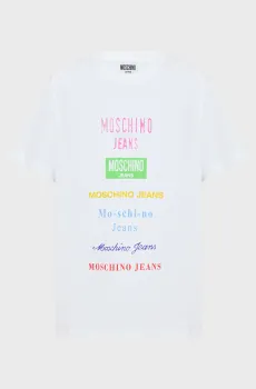 Женская белая футболка Белый M Moschino J0714.8236;5001