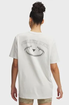 Женская белая футболка Pjt Rck Campus T Белый XXL Under Armour 1389717-114