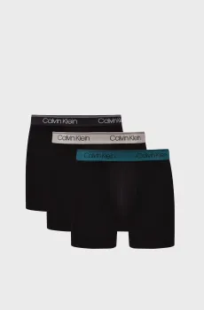 Мужские черные боксеры (3 шт) BOXER BRIEF Черный S Calvin Klein 000NB2570A