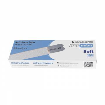 Сменные файлы на мягкой основе для пилки прямой Staleks PRO Expert 20 papmAm Soft Base белые, 150 грит, 25 шт (DFCE-20-150/25w) Сменные файлы на мягкой основе для пилки прямой Staleks PRO Expert 20 papmAm Soft Base белые, 150 грит, 25 шт (DFCE-20-150/25w)