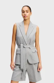 Женский серый жилет DOUBLE JERSEY Серый L Karl Lagerfeld A2W20064