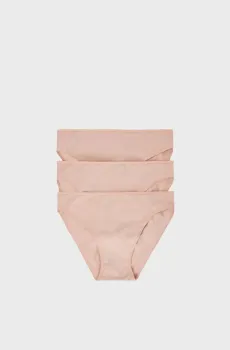 Женские бежевые трусики (3 шт) Бежевый S womensecret 7682948