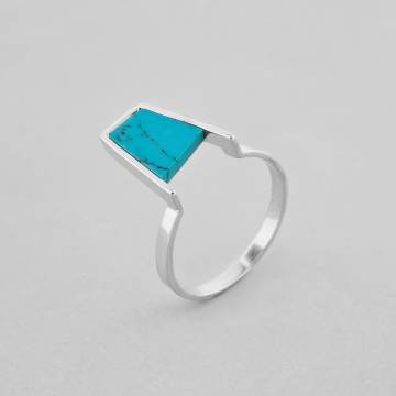 Серебряное кольцо Minimal 1842-blue-16 16 Серебряное кольцо Minimal 1842-blue-16 16