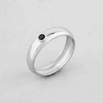 Серебряное кольцо Minimal 1884-dark-16 16 Серебряное кольцо Minimal 1884-dark-16 16