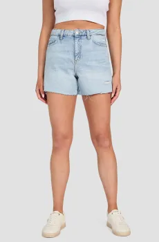 Женские голубые джинсовые шорты Голубой 28 Guess W5GD74.D5B96;MRCA