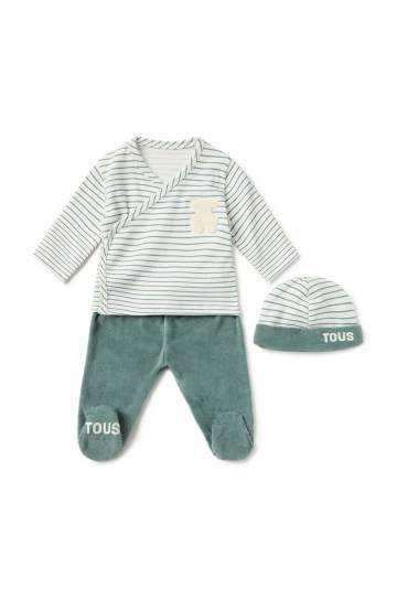 Детский хлопковый комплект Tous Classic цвет зелёный Classic.2102