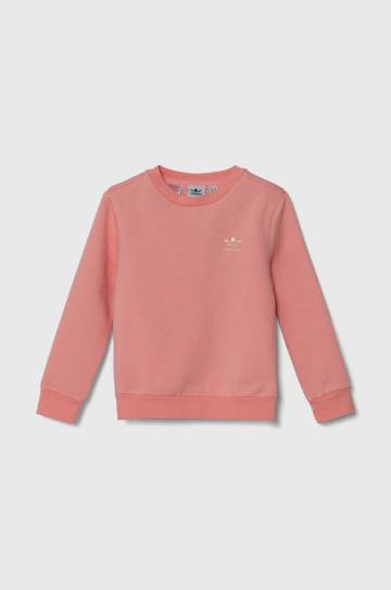 Детская кофта adidas Originals CREW цвет розовый с аппликацией IX5299 Детская кофта adidas Originals CREW цвет розовый с аппликацией IX5299