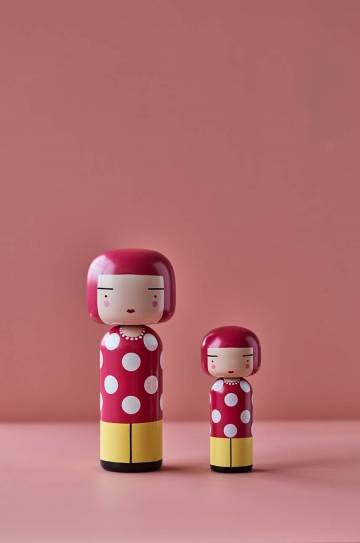 Кукла kokeshi Lucie Kaas Dot Alder Wood Кукла kokeshi Lucie Kaas Dot Alder Wood