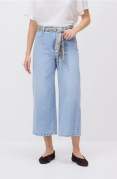 Reserved - Джинси culotte з хусткою - синій - 846IU-05J