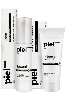 Мужской восстанавливающий комплекс для лица Piel Cosmetics для тусклой кожи (маска, 75 мл + сыворотка, 50 мл)