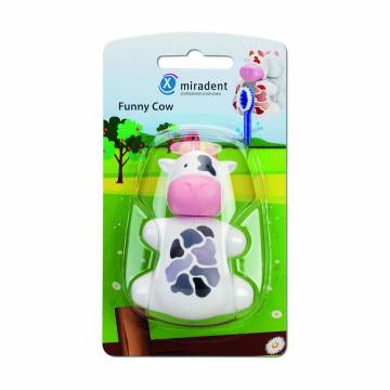 Детский футляр для зубной щетки Miradent Funny Animals Holder For The Brush Cow, 1 шт