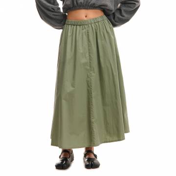 Cropp - Спідниця міді з високим вмістом бавовни - зелений