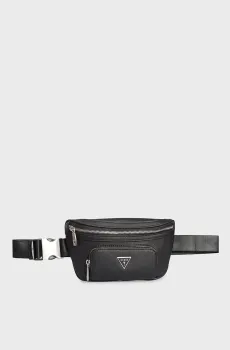 Мужская черная поясная сумка CRTSA SFNO SMRT CMPCT Черный ONESIZE Guess HMECSAP3332